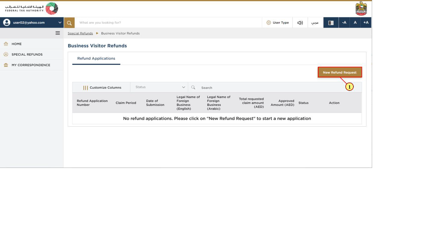 Business Visitor Refund Dashboard