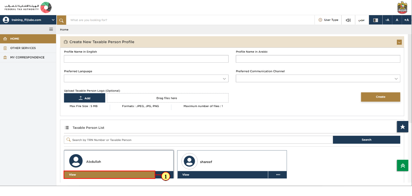 Taxable Person Tile