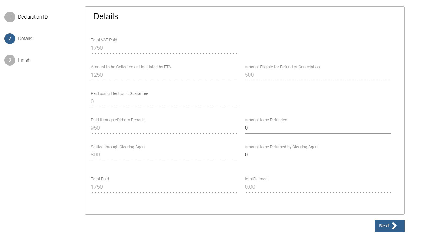 Claim details form