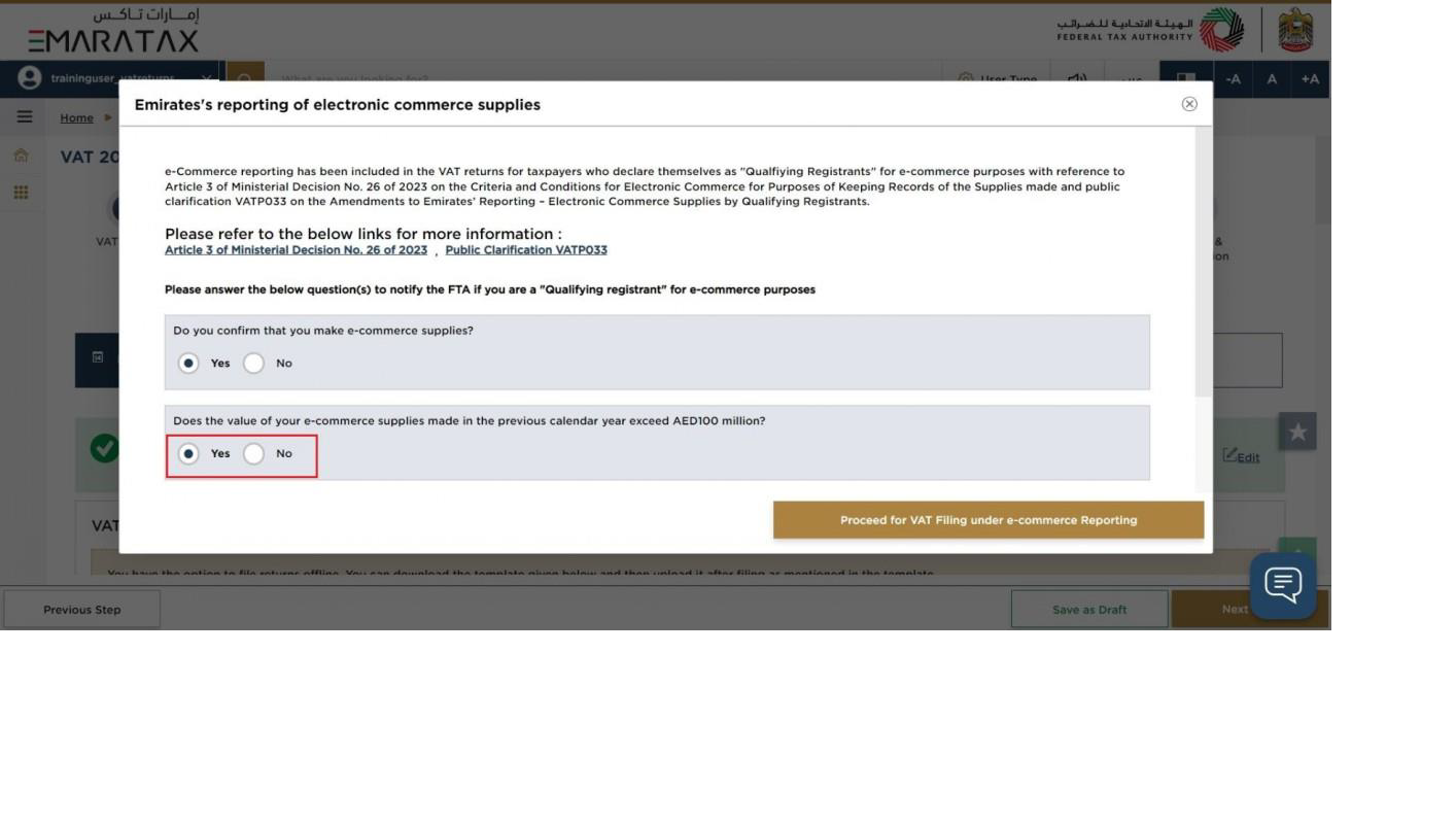 screenshot of questionnaire
