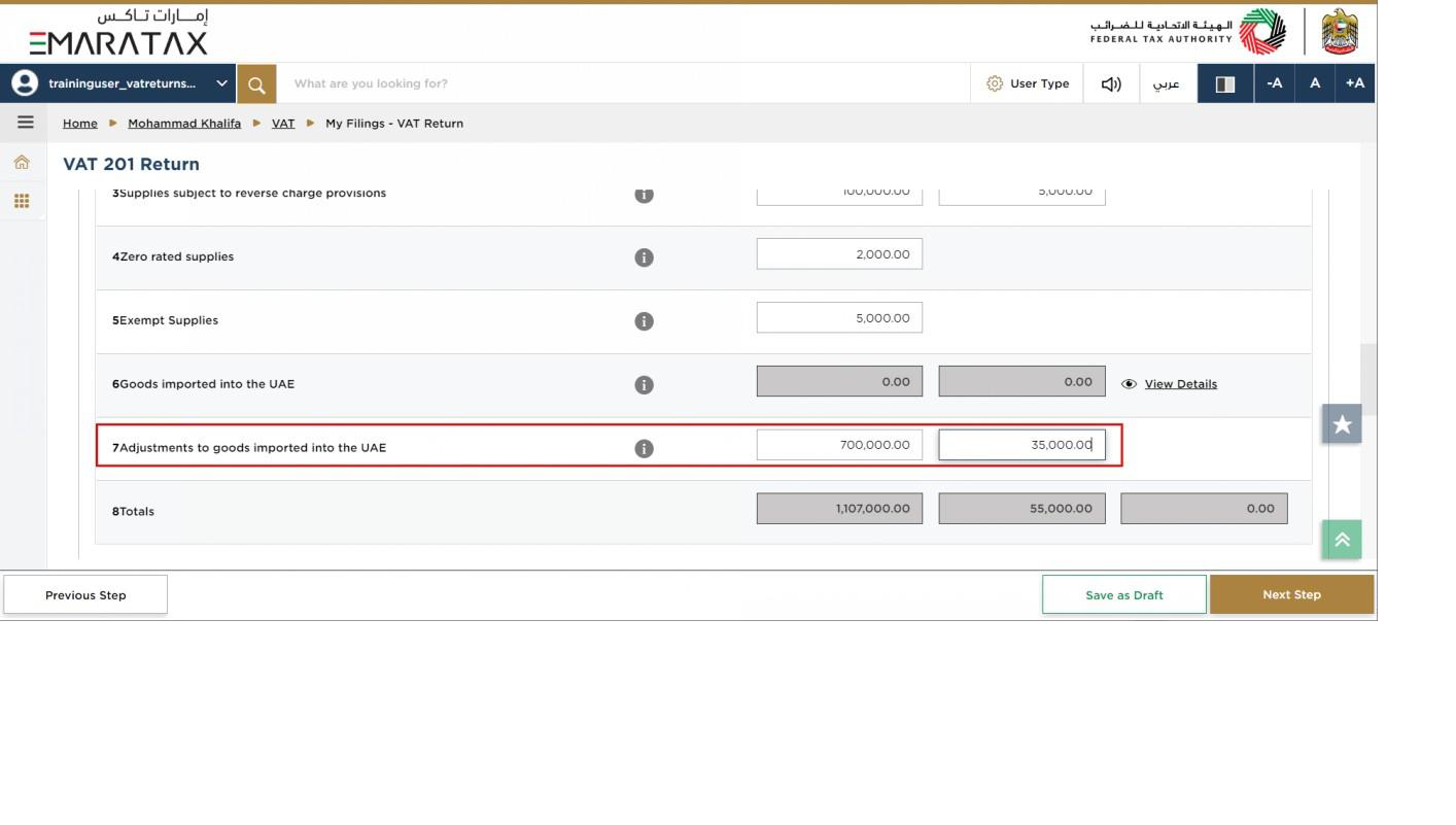 screenshot of questionnaire
