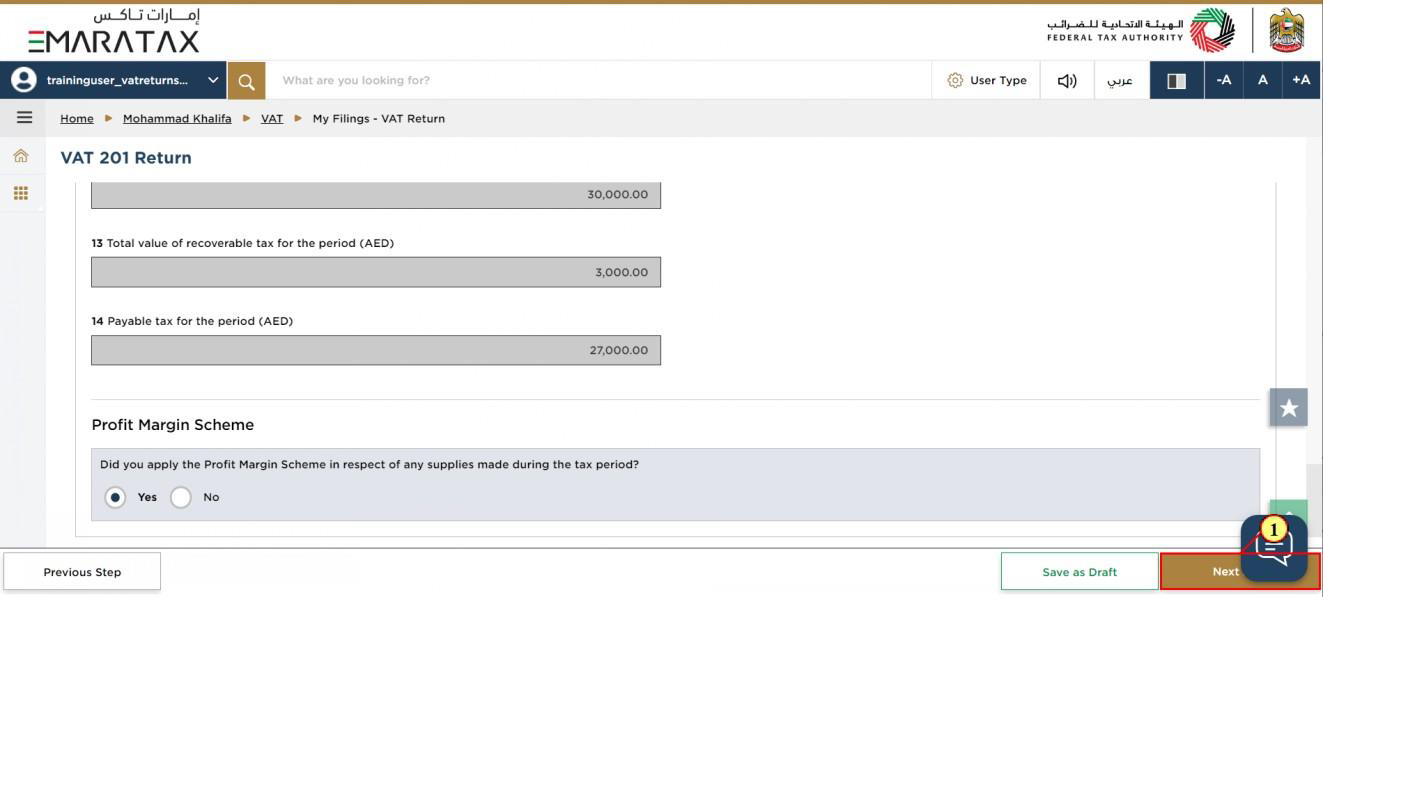 screenshot of questionnaire