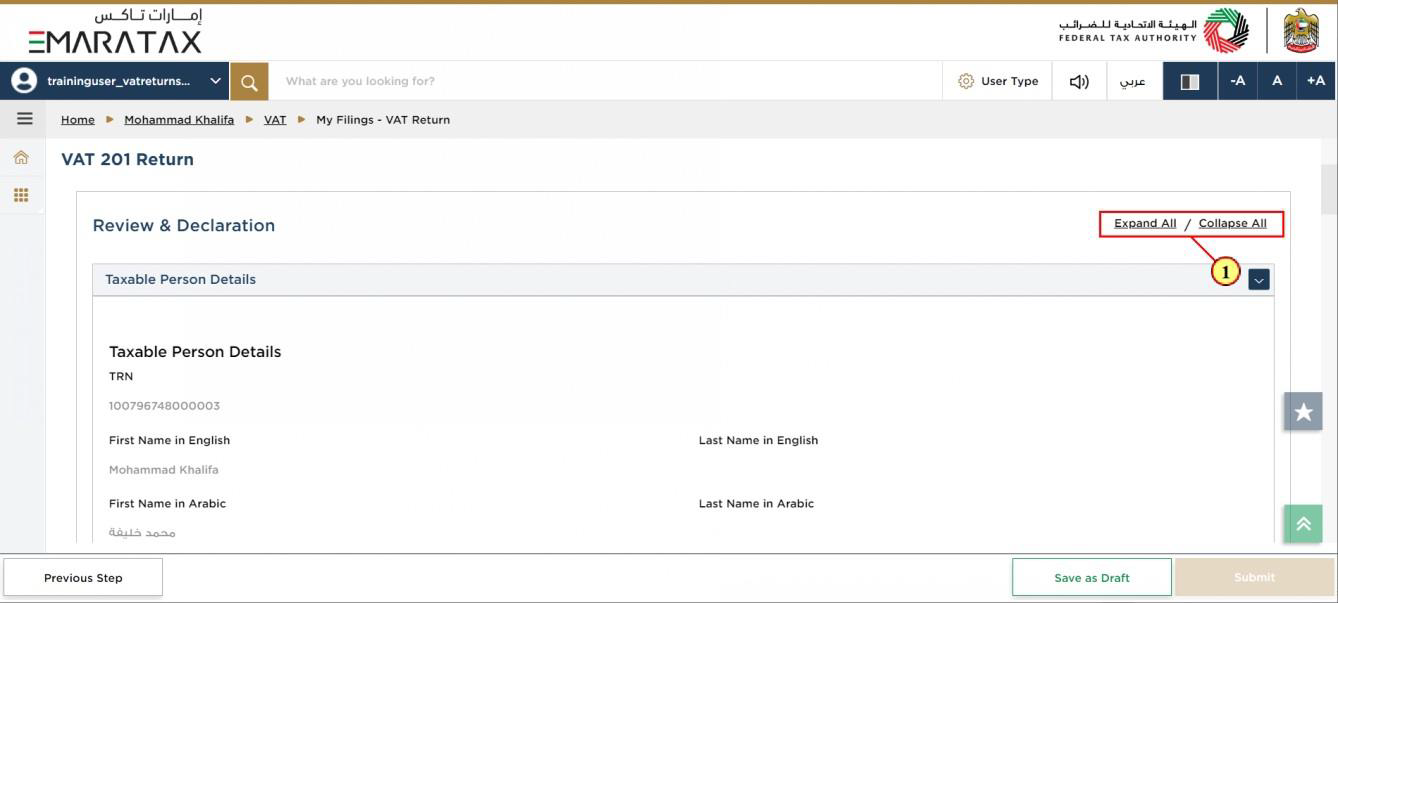 screenshot of questionnaire