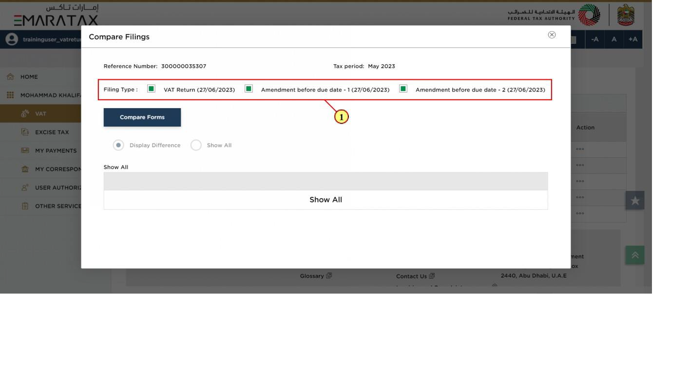screenshot of questionnaire